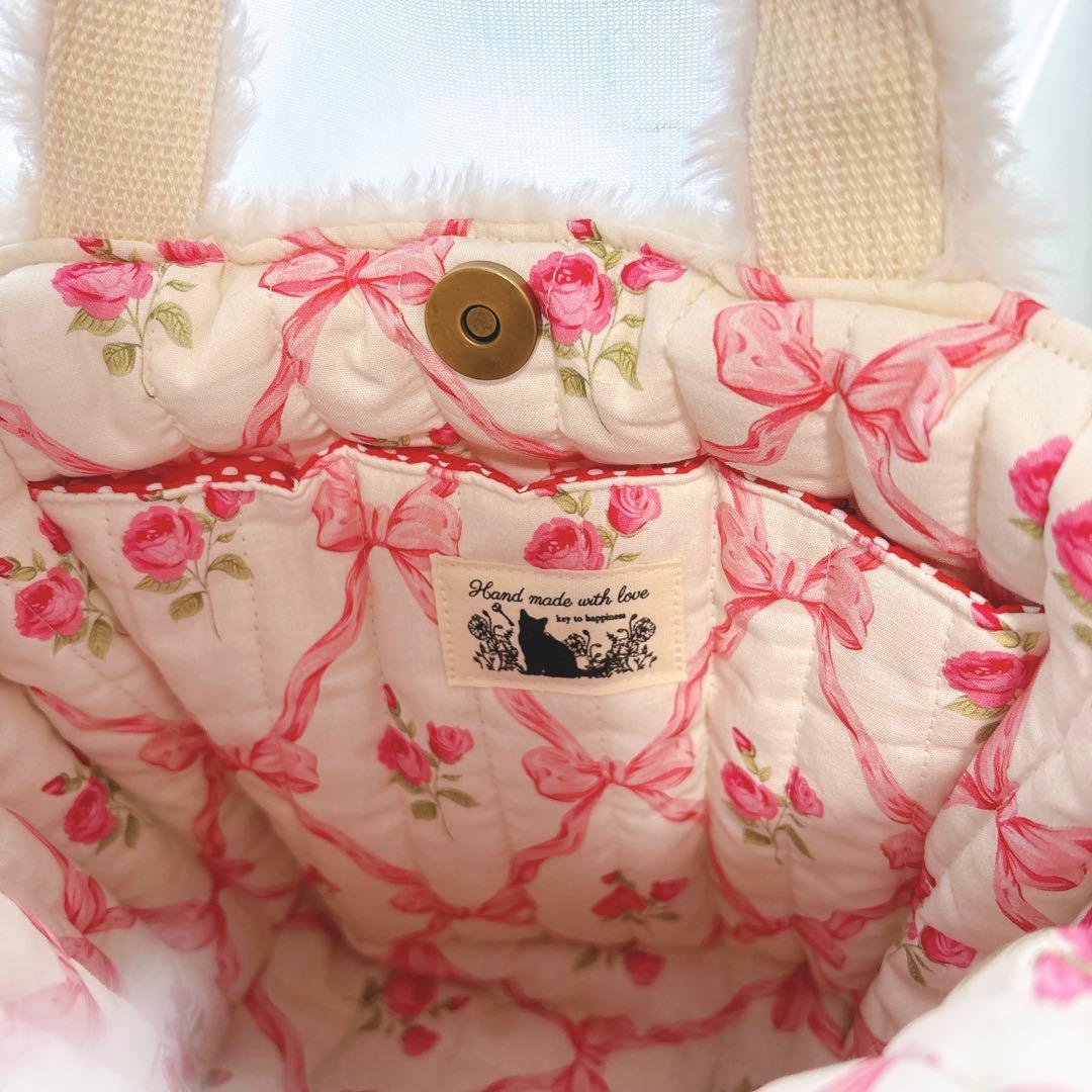 ☆*☆様 コヤンイサムチョン　バック　ふわふわファー　ルミちゃん　ピンク×アイボ