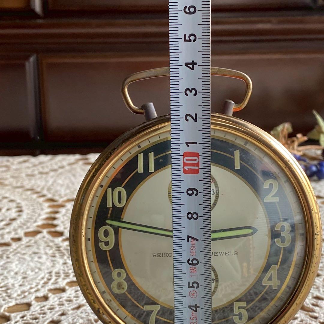 SEIKOCORONA 2 JEWELS ゼンマイ 置時計 インテリア