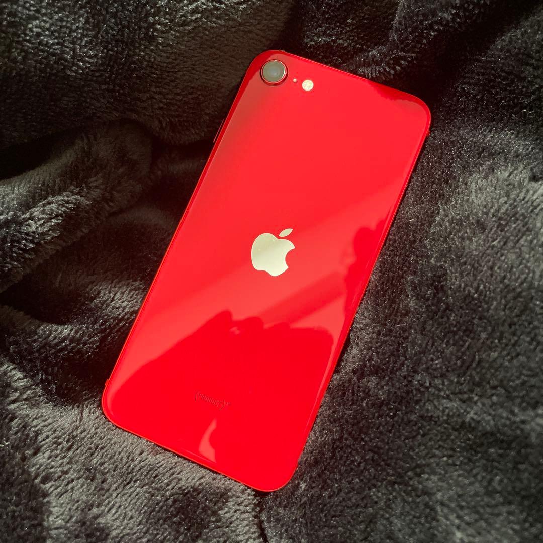 液晶傷なし iPhone se2 64gb simフリー　レッド