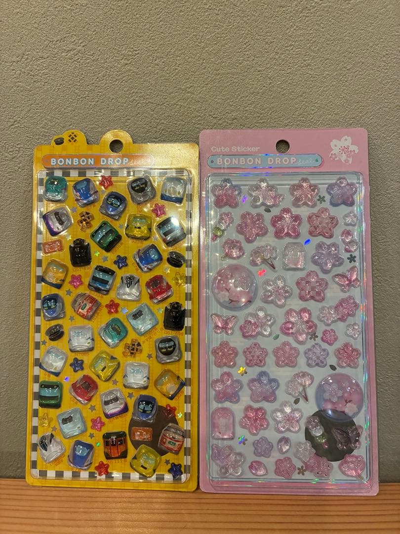 【レア】ボンボンドロップシール　プチトレイン　新作桜