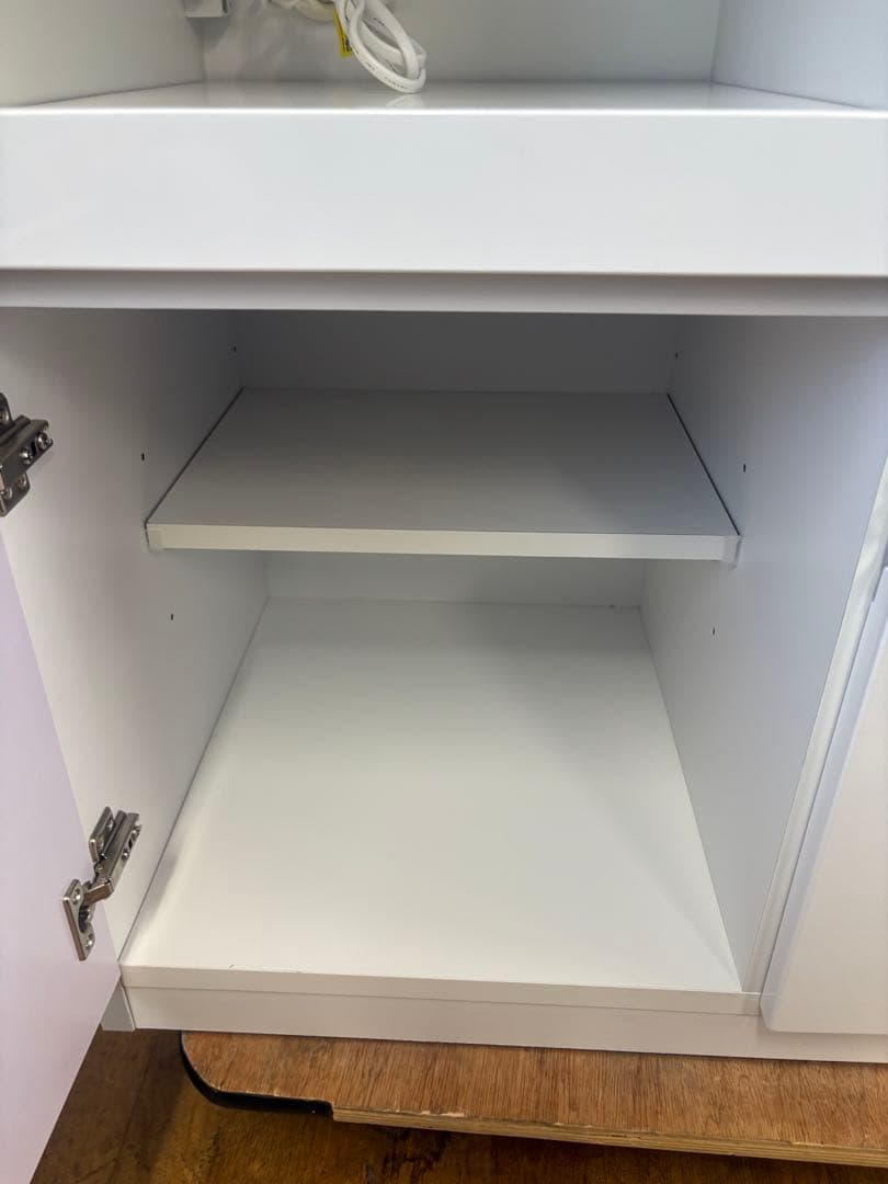 M120 ホワイトレンジボード 1000mm幅 ガラス扉付き