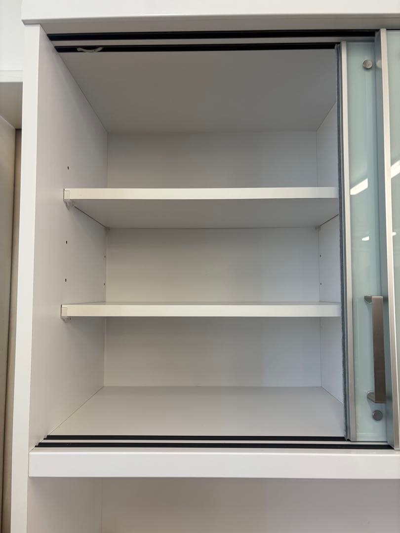 M120 ホワイトレンジボード 1000mm幅 ガラス扉付き