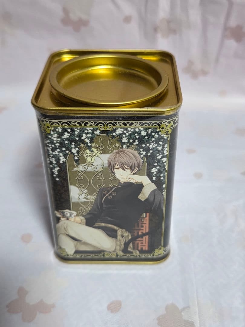 蝶の毒 華の鎖 黒/白 真島の紅茶缶セット