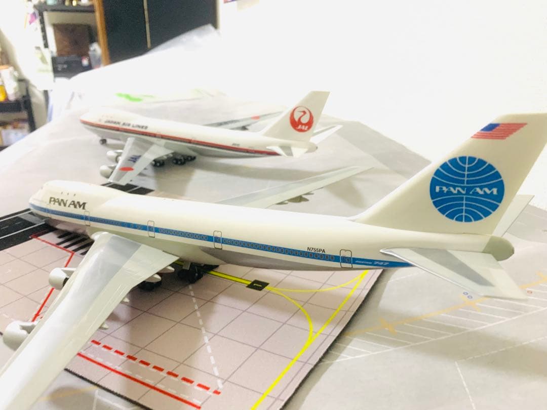 昭和ろく‼️ＰＡＮＡＭ／Ｂ７４７－１２１ヘルパ製１／２００スケール(プラ製)