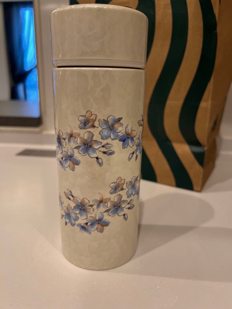 スタバ　SAKURA2026ステンレスボトルシェルホワイト355ml