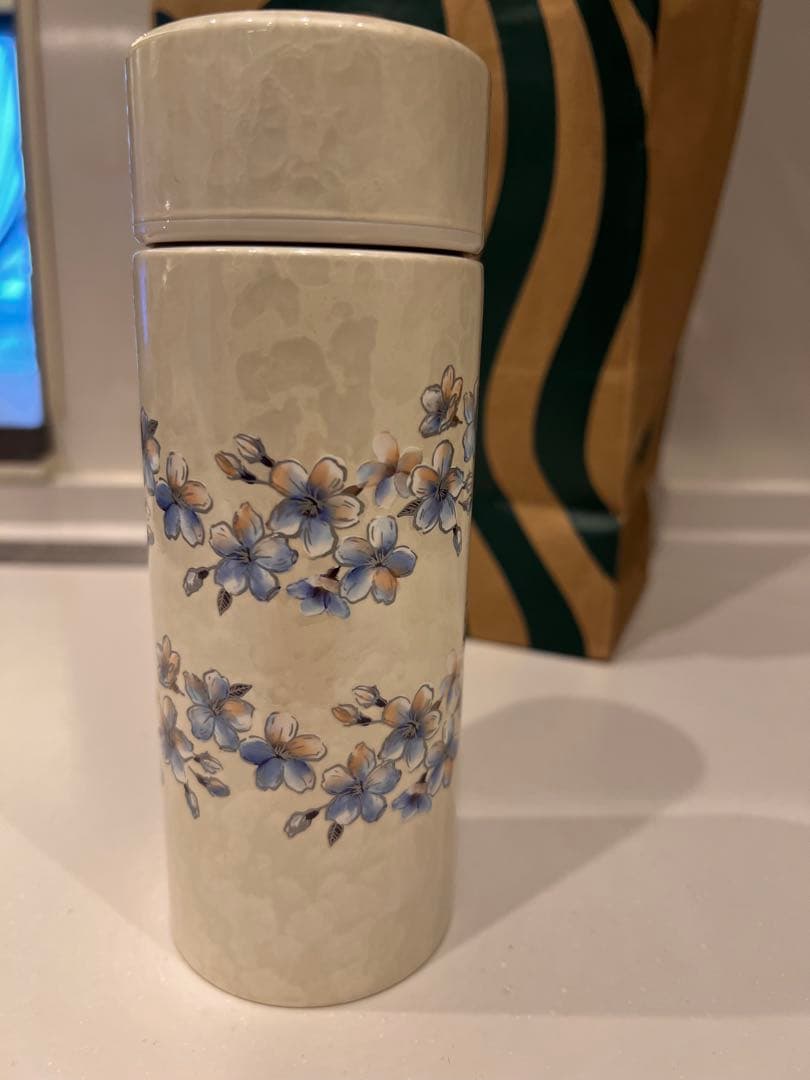 スタバ　SAKURA2026ステンレスボトルシェルホワイト355ml