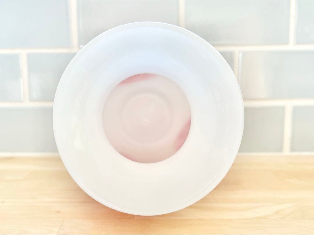 ガラス 花瓶 フラワーベース カメイグラス ミッドセンチュリー 薔薇 ピンク