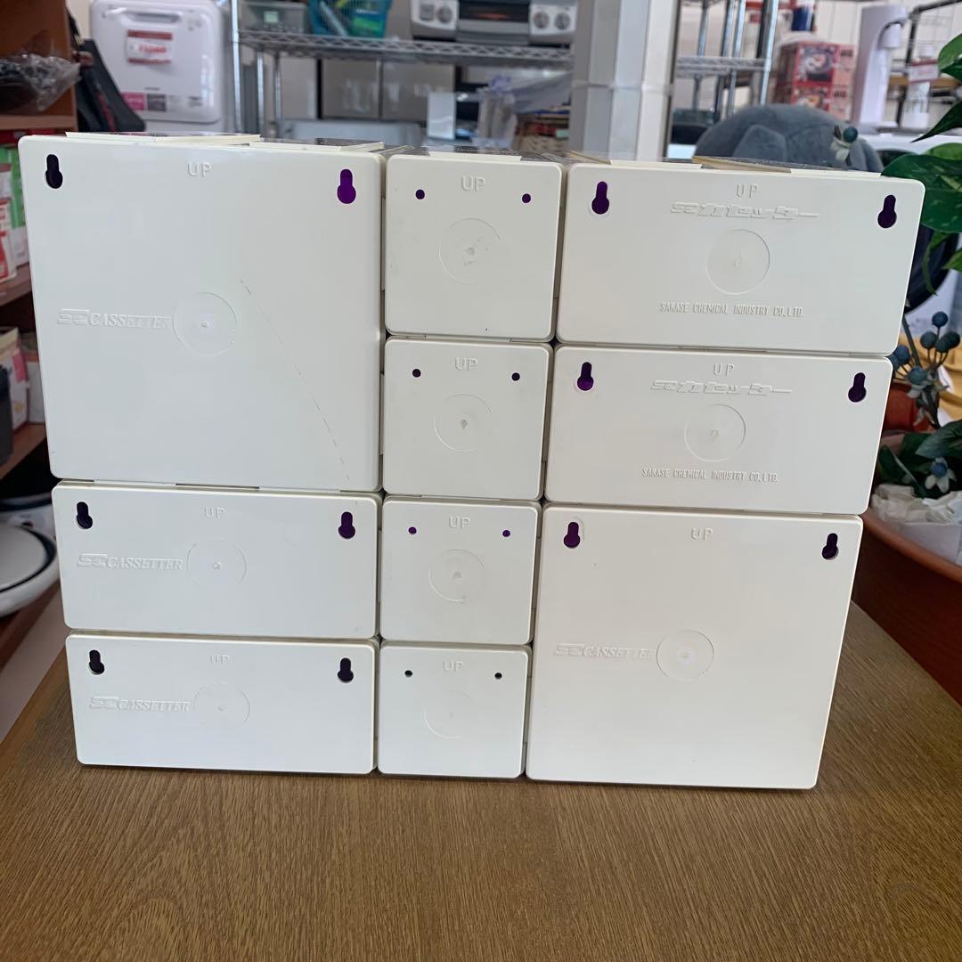 ★ 昭和レトロ カセッター プラスチック クリアカラー パープル 収納ケース