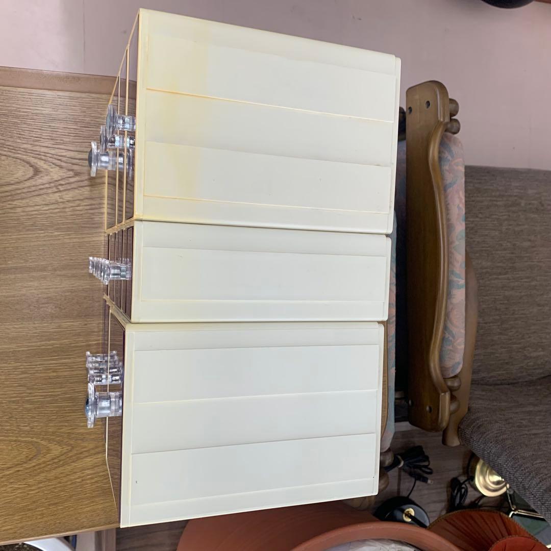 ★ 昭和レトロ カセッター プラスチック クリアカラー パープル 収納ケース