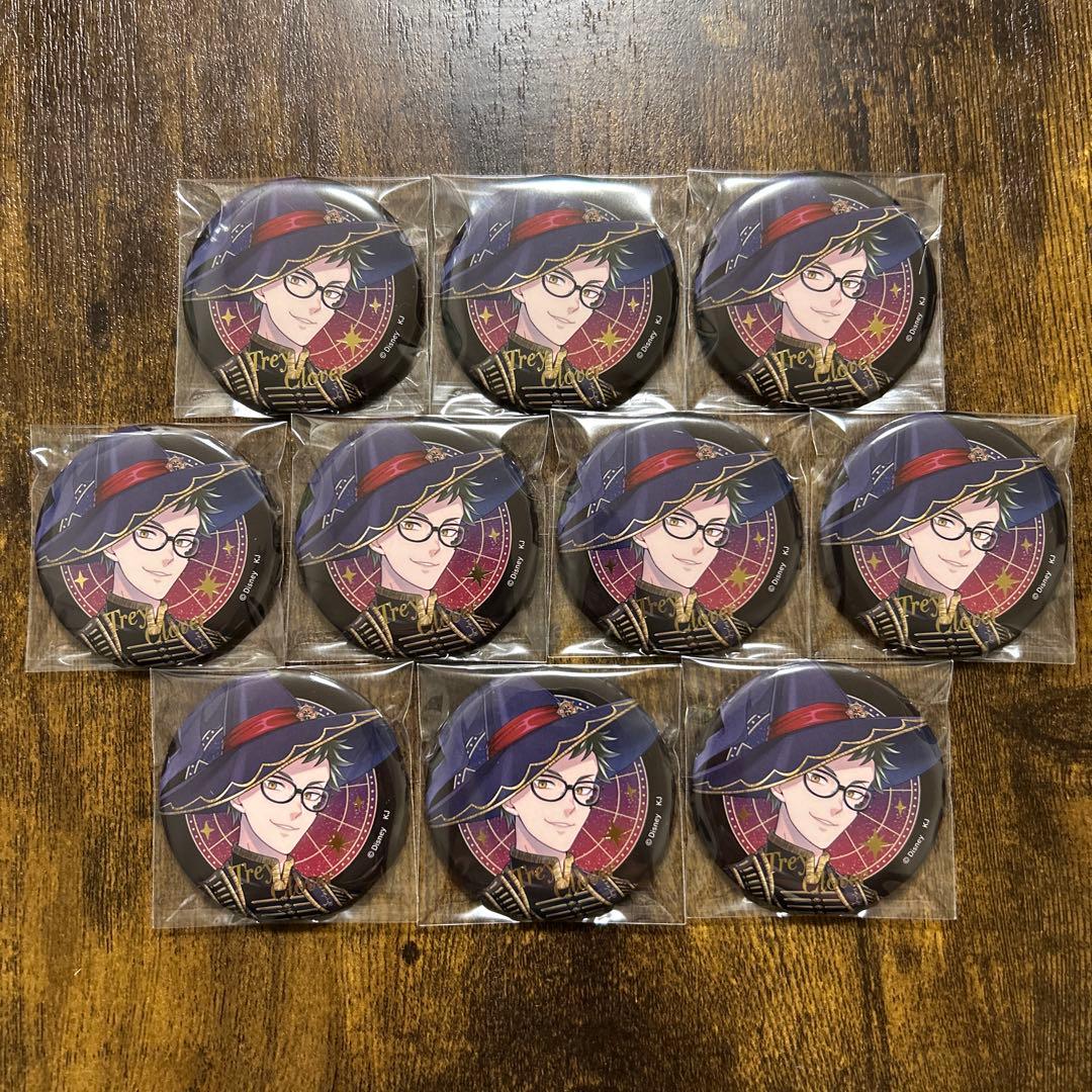 ツイステ　トレイ　箔押し缶バッジ　ブルームバースデー