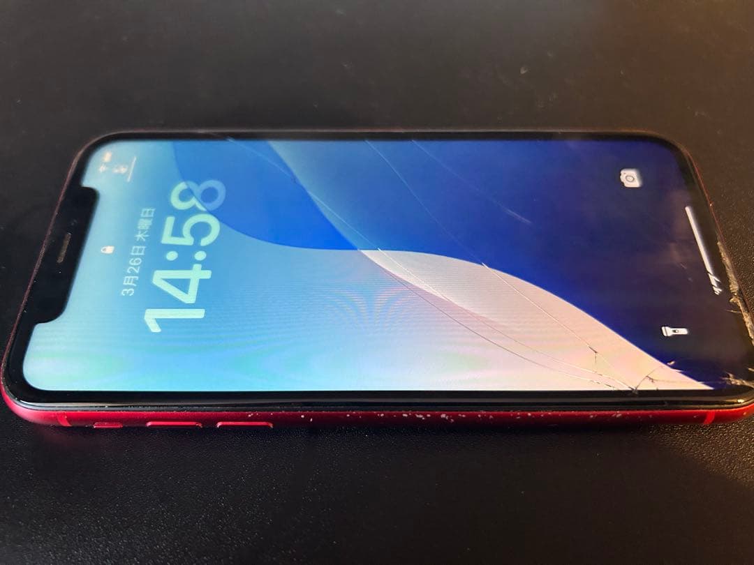 【画面割れ】Apple iPhone11 レッド128GB