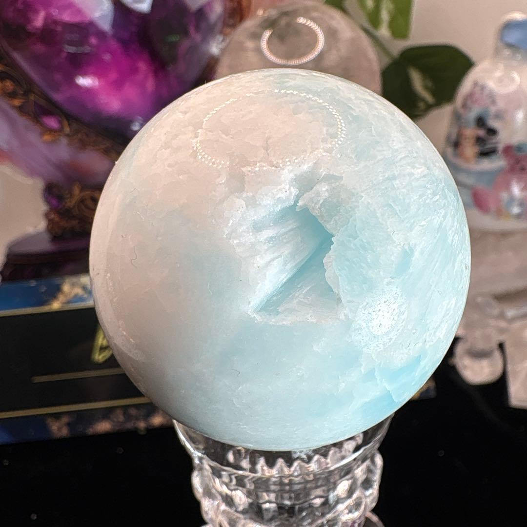 ブルーアラゴナイトスフィア♡♡No.2525