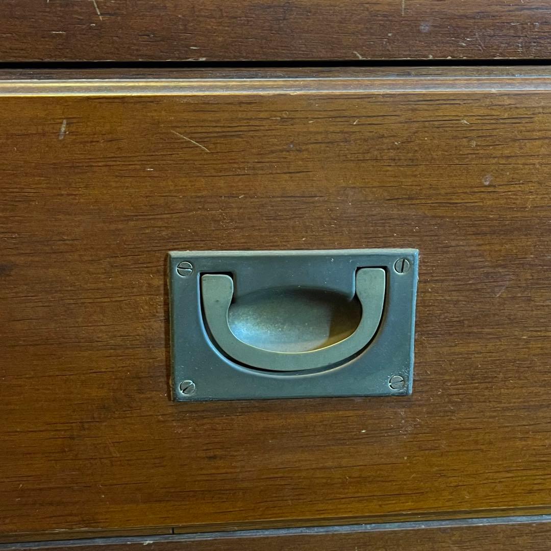 レア！ 和洋折衷 アメリカ アンティーク 船箪笥 チェスト 木製 脚付 真鍮