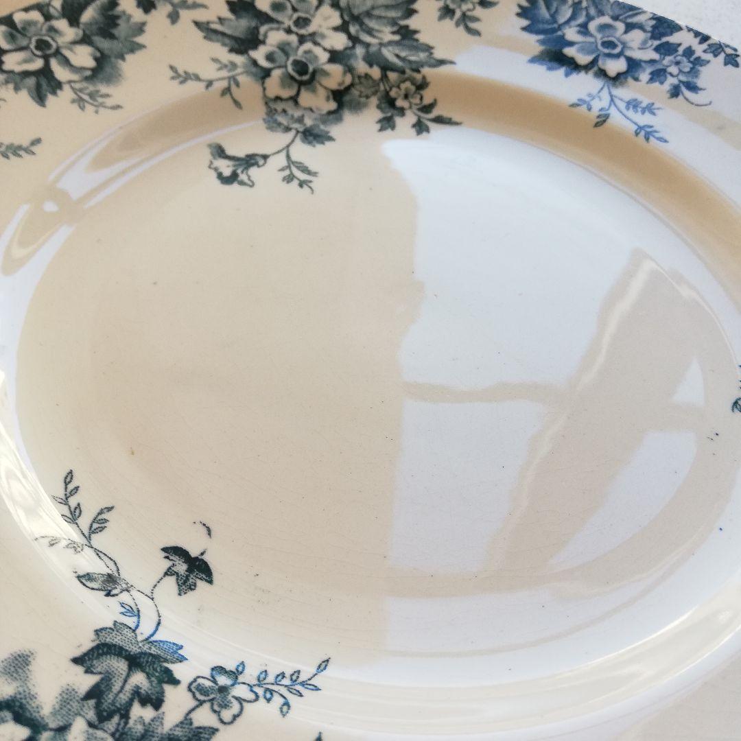 フランス　アンティーク　サンタマン　マリールイーズ　プレート　平皿　F