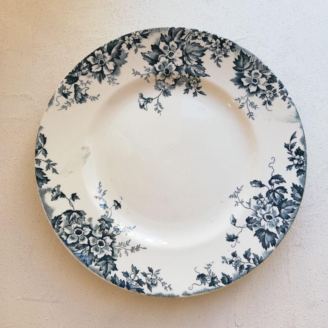 フランス　アンティーク　サンタマン　マリールイーズ　プレート　平皿　F