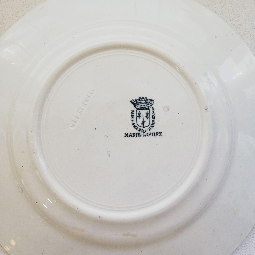 フランス　アンティーク　サンタマン　マリールイーズ　プレート　平皿　F