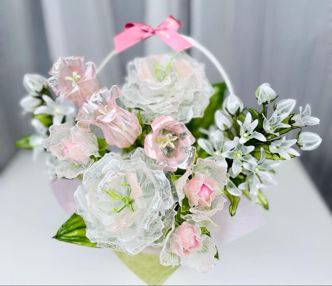 アメリカンフラワー　ディップフラワーNO.156八重咲きトルコ桔梗・カンパニュラ