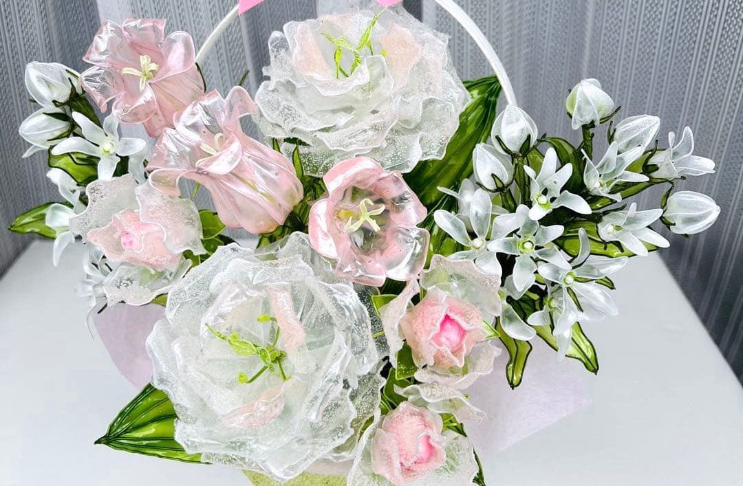 アメリカンフラワー　ディップフラワーNO.156八重咲きトルコ桔梗・カンパニュラ