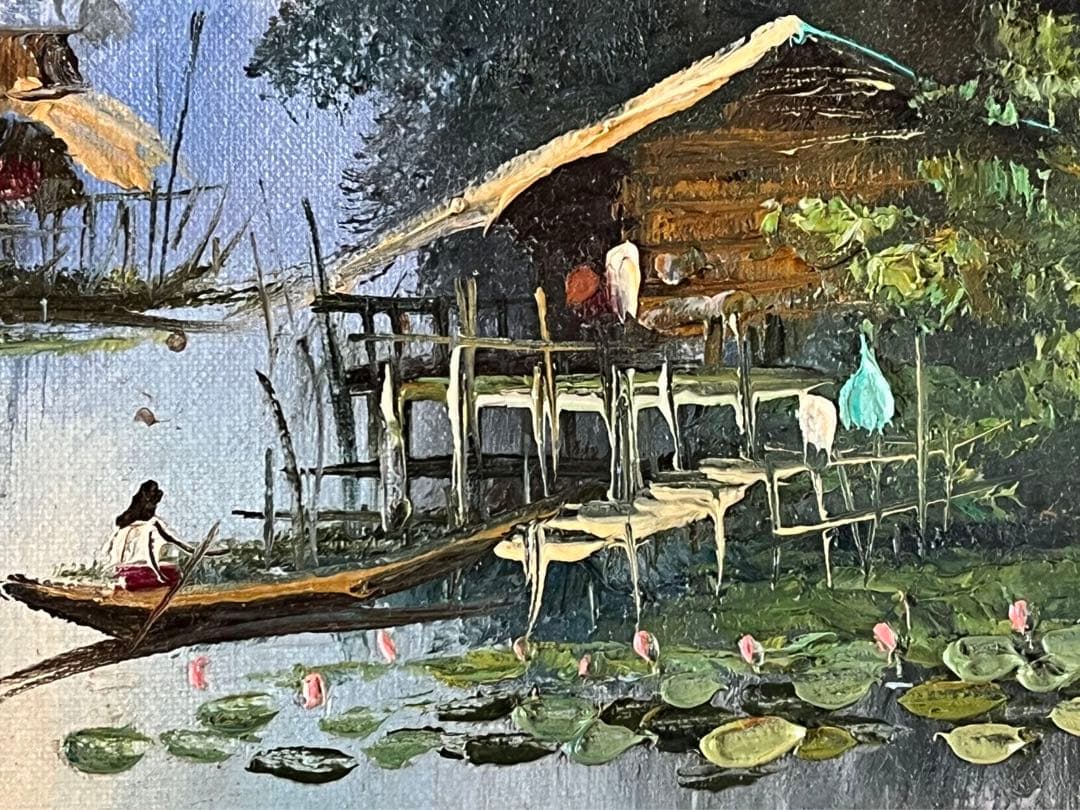 SUNIT 油彩画 風景画 金色フレーム