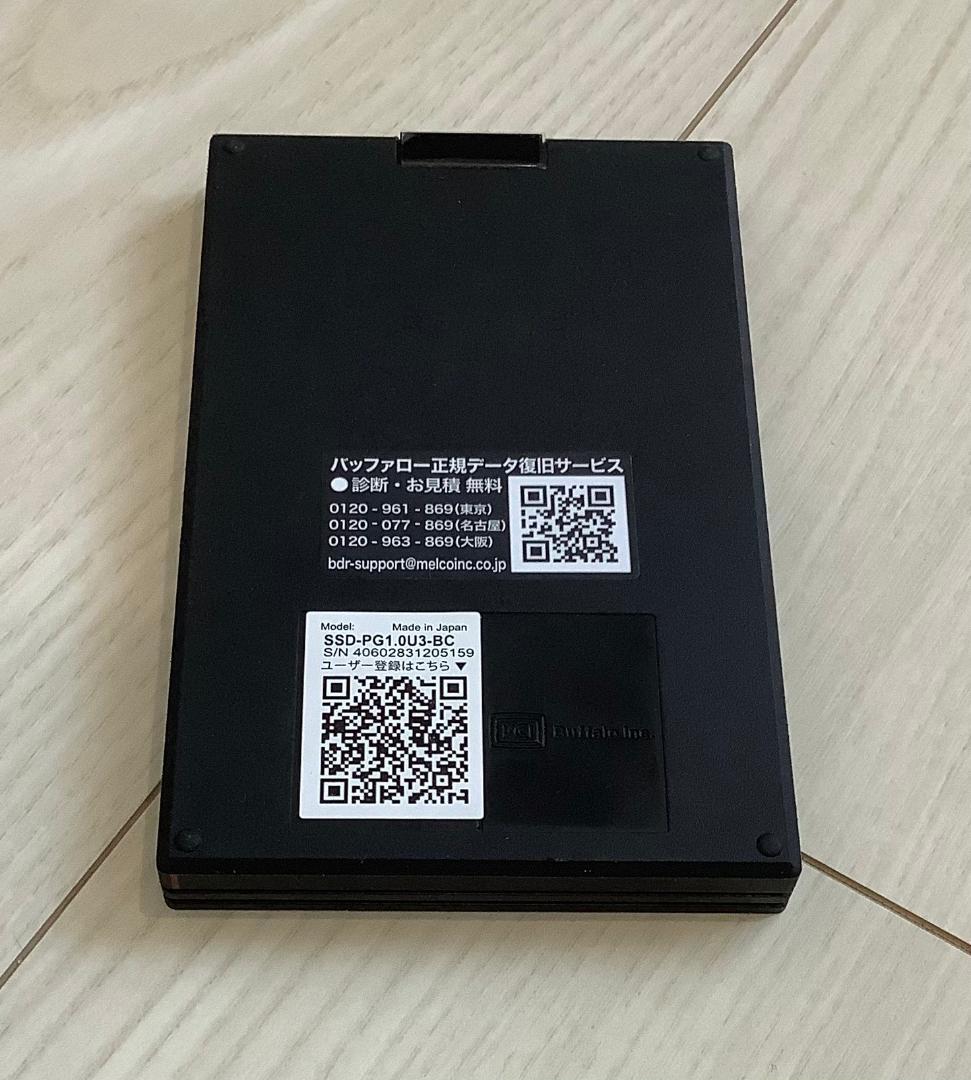 BUFFALO SSD-PG1.0U3-BC 1TB 外付けSSD
