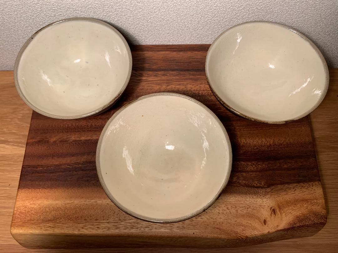 出西窯 古作 飯碗 茶碗 3個セット 民藝 多々納弘光
