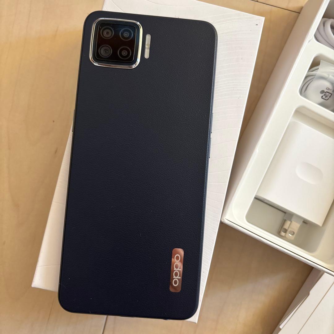 楽天 OPPO A73 ネイビー 本体☆充電器・USBケーブル・箱付属