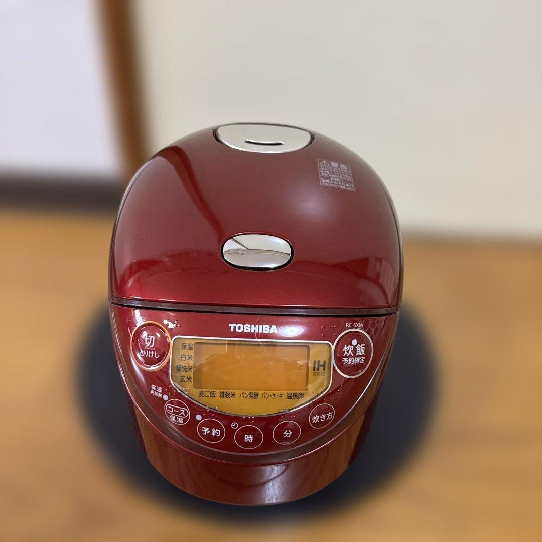TOSHIBA 炊飯器　RC-6XM 炊飯器 赤