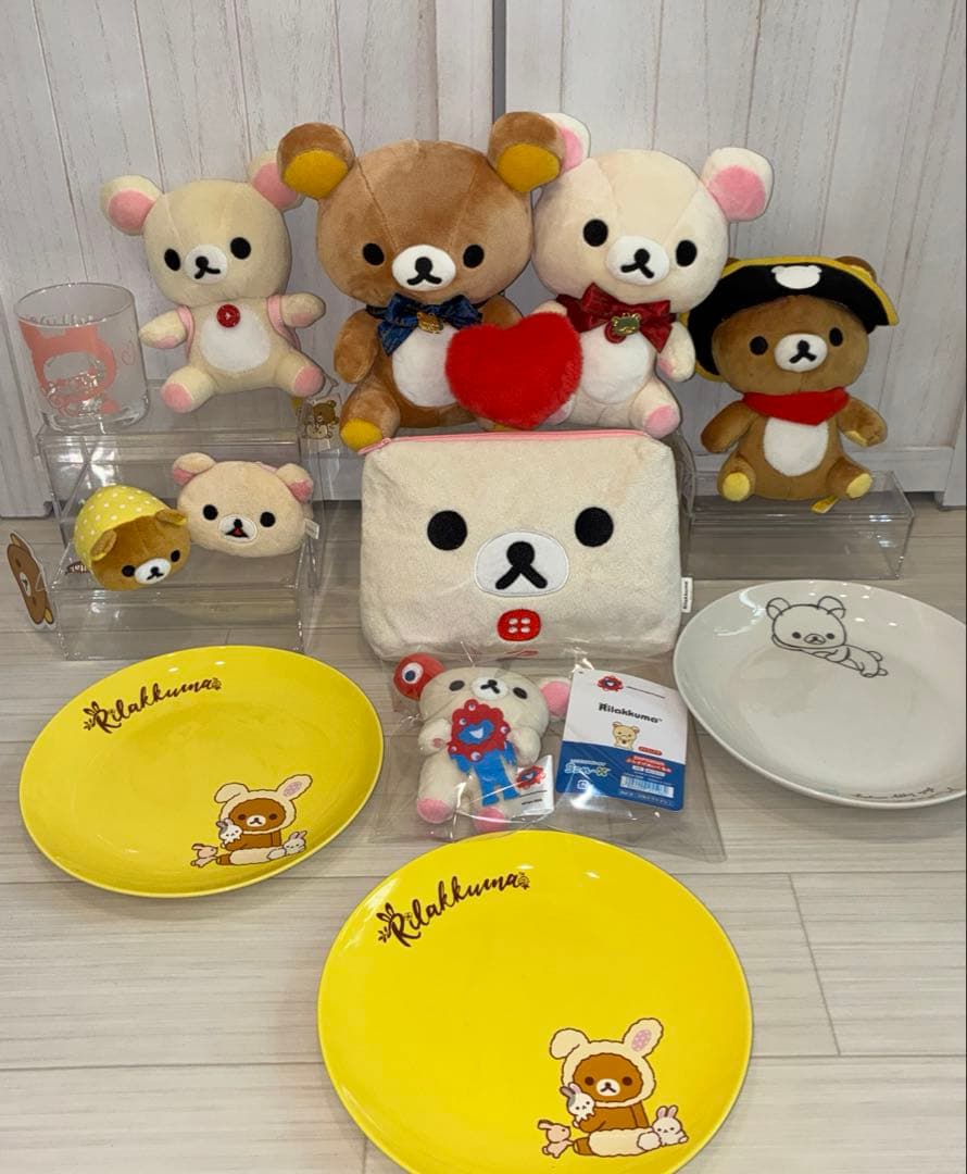 リラックマぬいぐるみマスコット11点セット。ミャクミャクぬいぐるみ新品