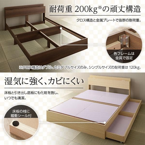 ベッド  ブラウン シングル ボンネルコイルマットレス付きds-2333095