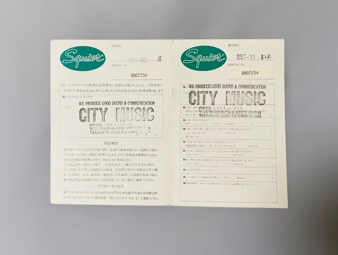 ギター FENDER SQUIER SST-33 SILVER SERIES