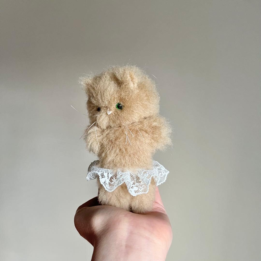 バレリーナ　フリル　猫　ハンドメイド　ぬいぐるみ　作家　アートドール　テディベア