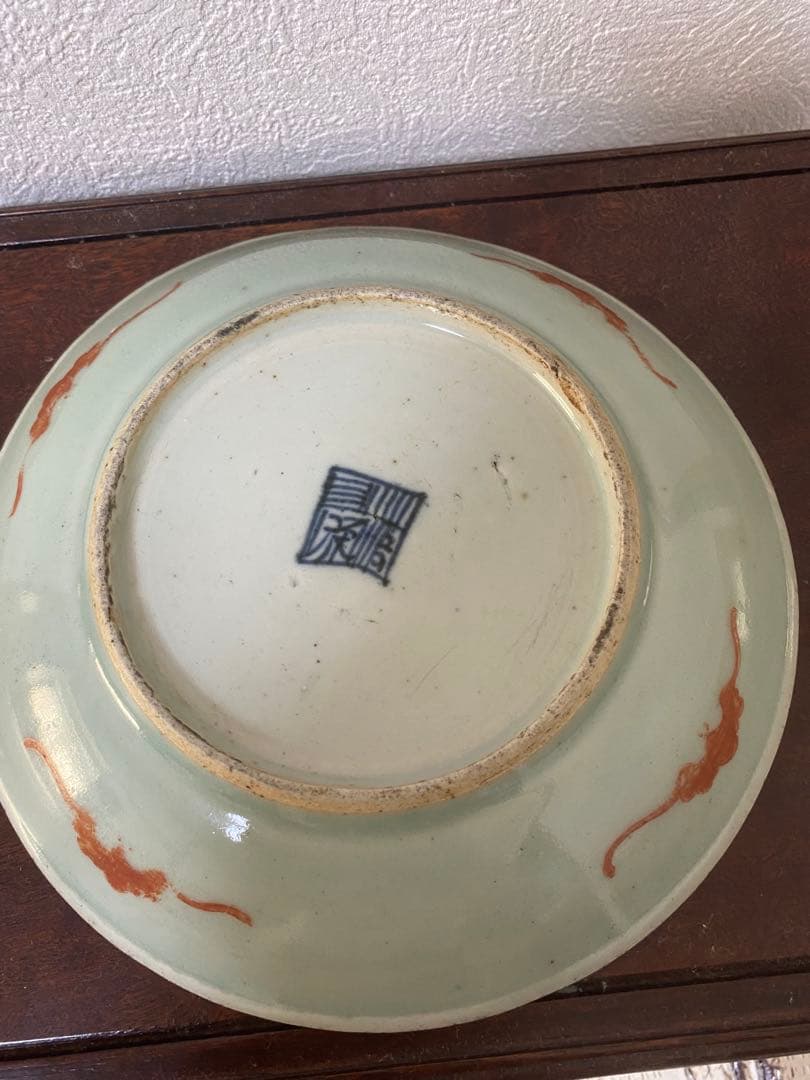中国 清代 皿 唐物 古玩 粉彩 青釉