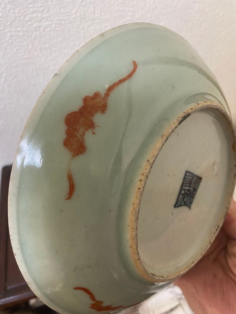 中国 清代 皿 唐物 古玩 粉彩 青釉