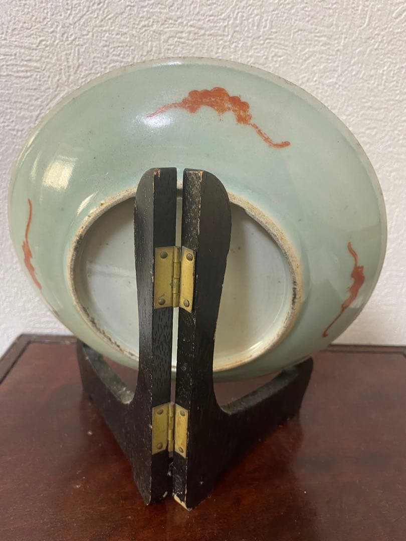 中国 清代 皿 唐物 古玩 粉彩 青釉