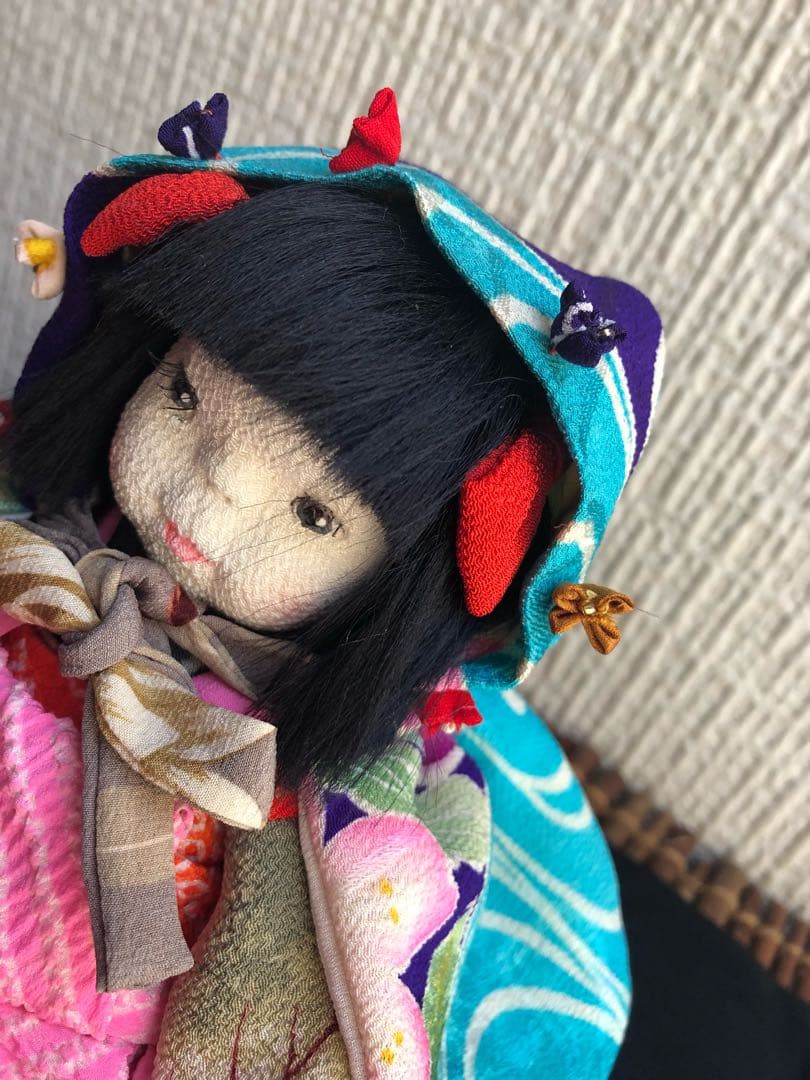 古布を着た  ちりめん人形