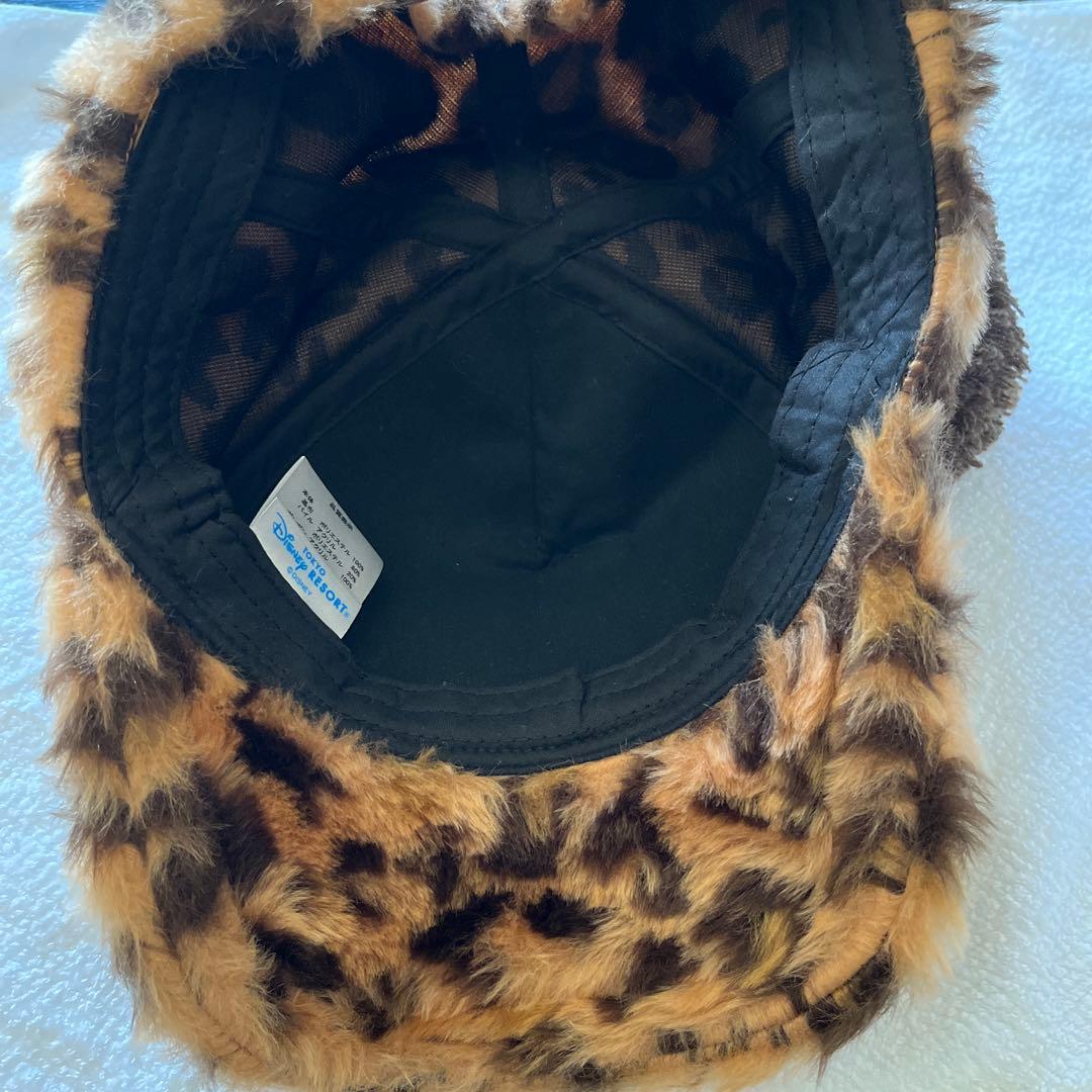 Disney 豹柄 レオパード ポンポン付 ファンキャップ