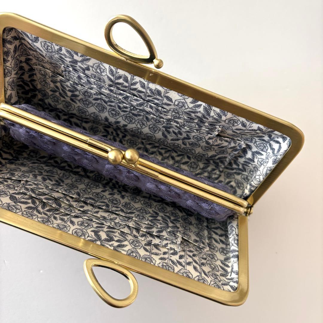 ミナペルホネン ハンドメイド がま口親子長財布 パッチワーク