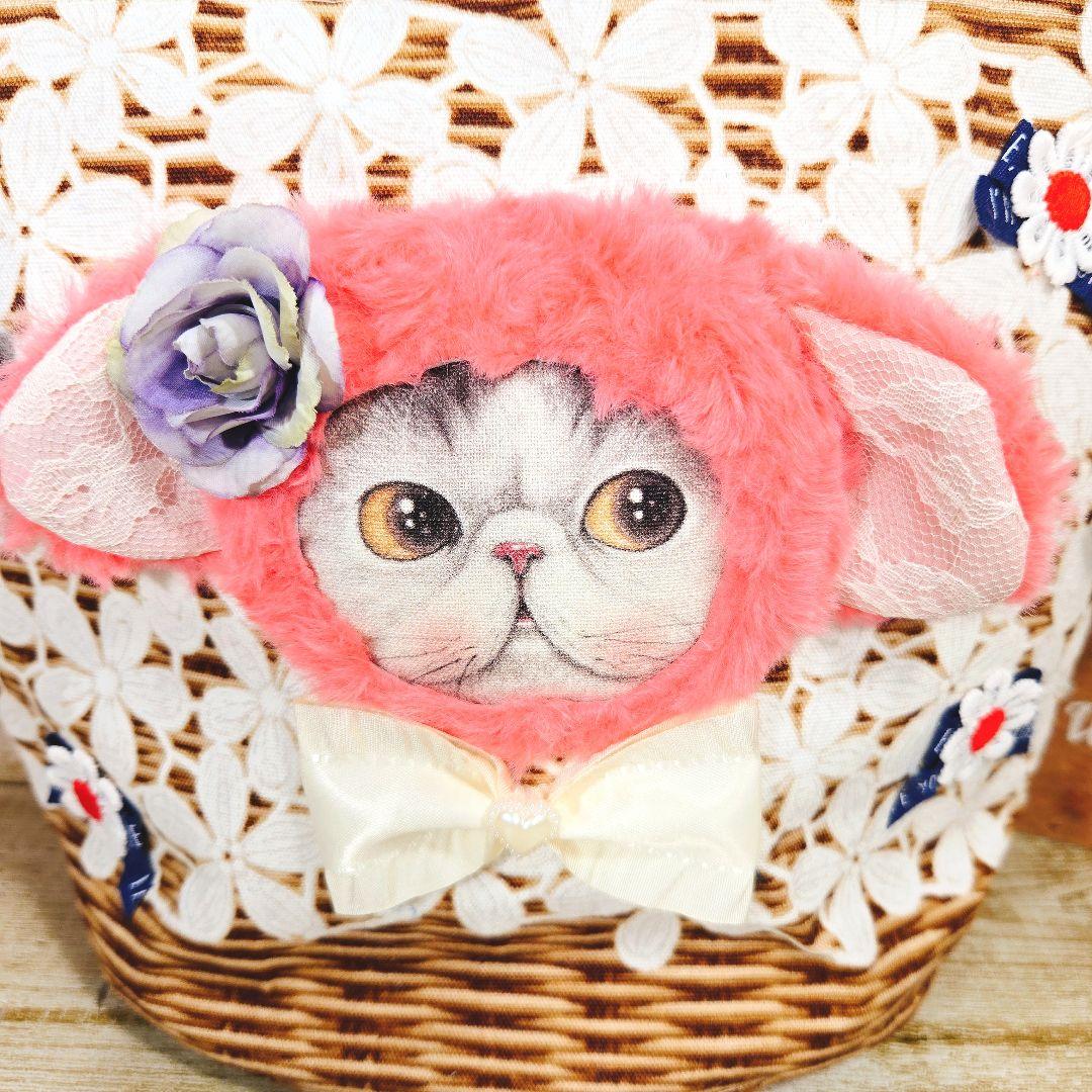 ゆ*ら様 ふわモコ★マンドゥ【巾着トートバッグ&猫型ポーチセット】コヤンイサムチ