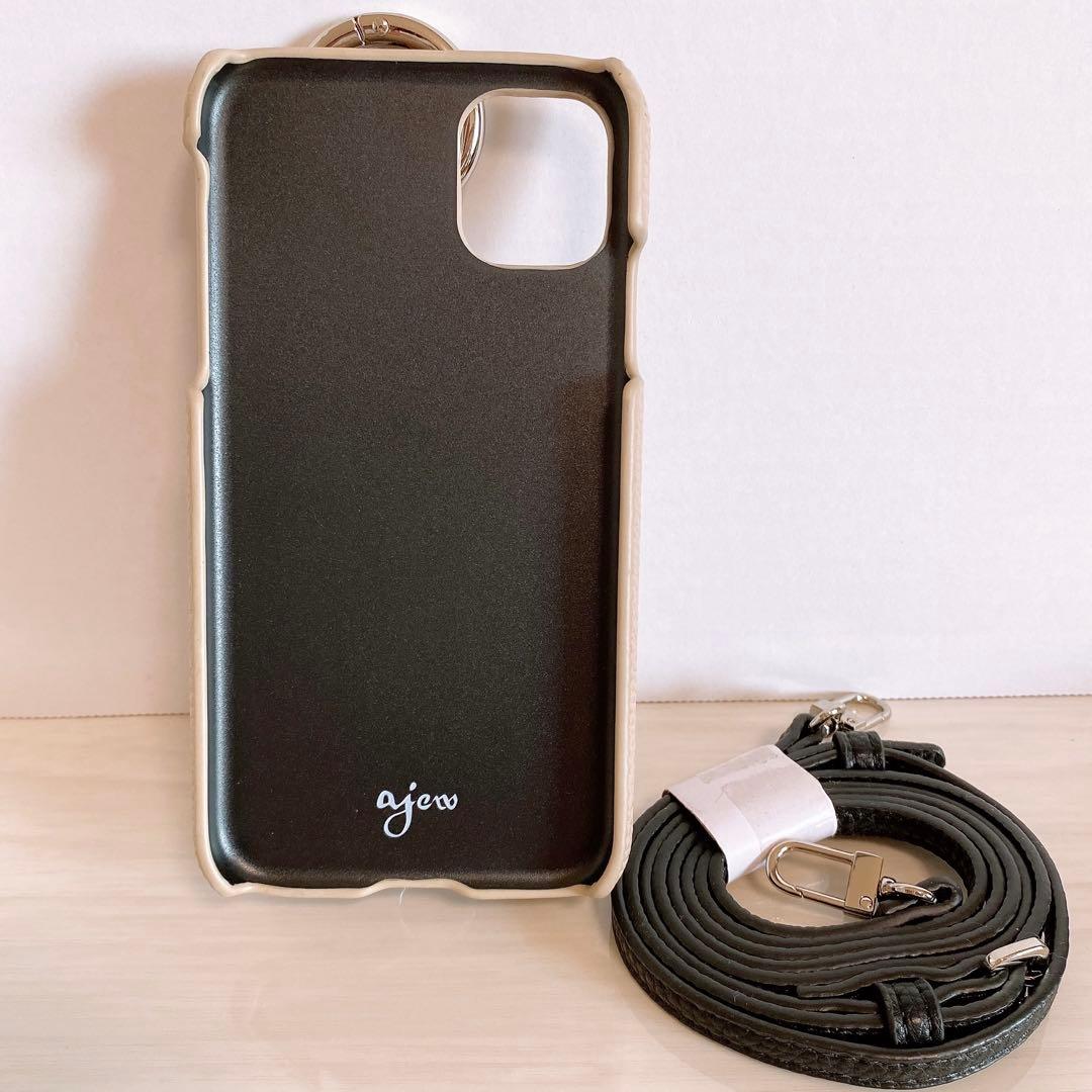 【正規品】ajew エジュー iPhone11 XR ベージュ ショルダー