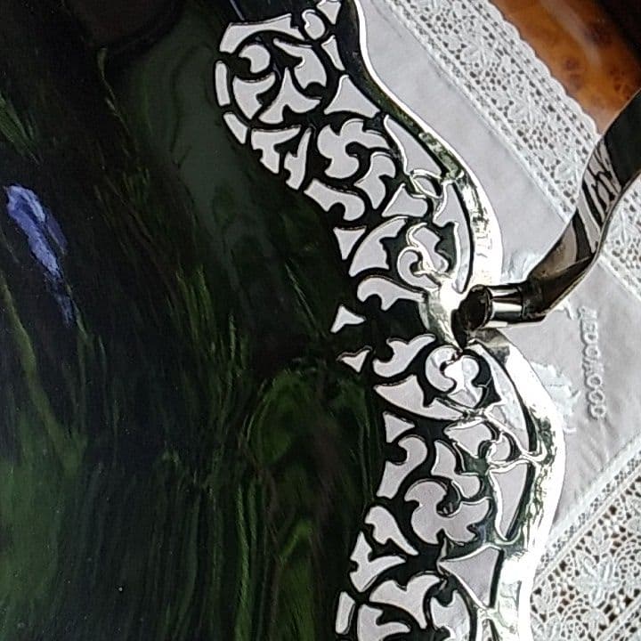 イギリス　アンティークシルバー　ケーキバスケット