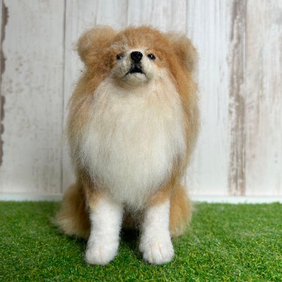 羊毛フェルト【秋田犬　長毛種】犬　オーダー　※他の犬種もオーダー受付中です