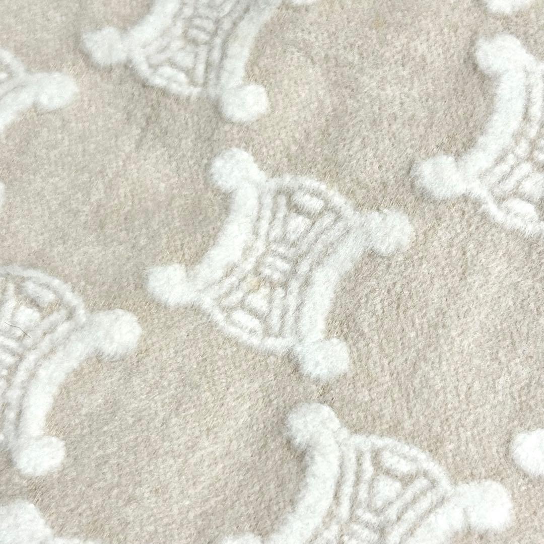 【美品】CELINE　マカダム柄　綿毛布　西川産業　シングル　140×200