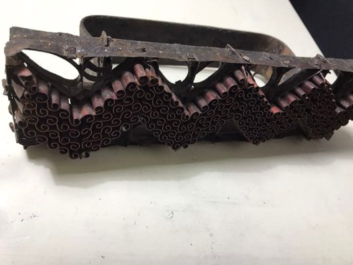 古美術　一点物　鉄製ロウケツ染め　道具　インテリア　バティック