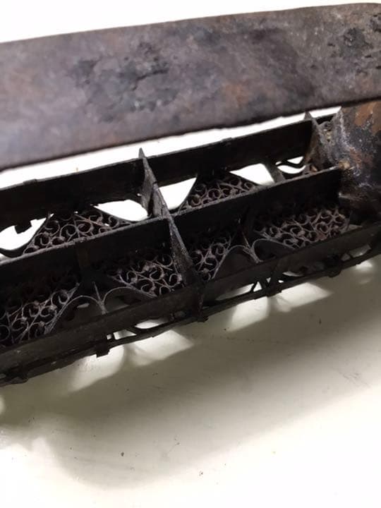 古美術　一点物　鉄製ロウケツ染め　道具　インテリア　バティック