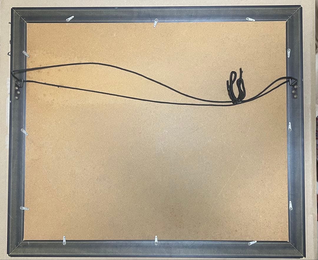 アート絵画　展示品 油彩画 並木道の風景 F15号 額縁