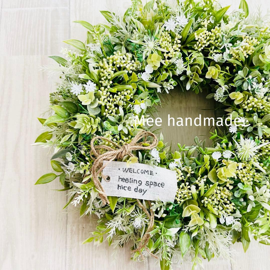 ナチュラル グリーンリース ボタニカル フェイクグリーン 春まち 182