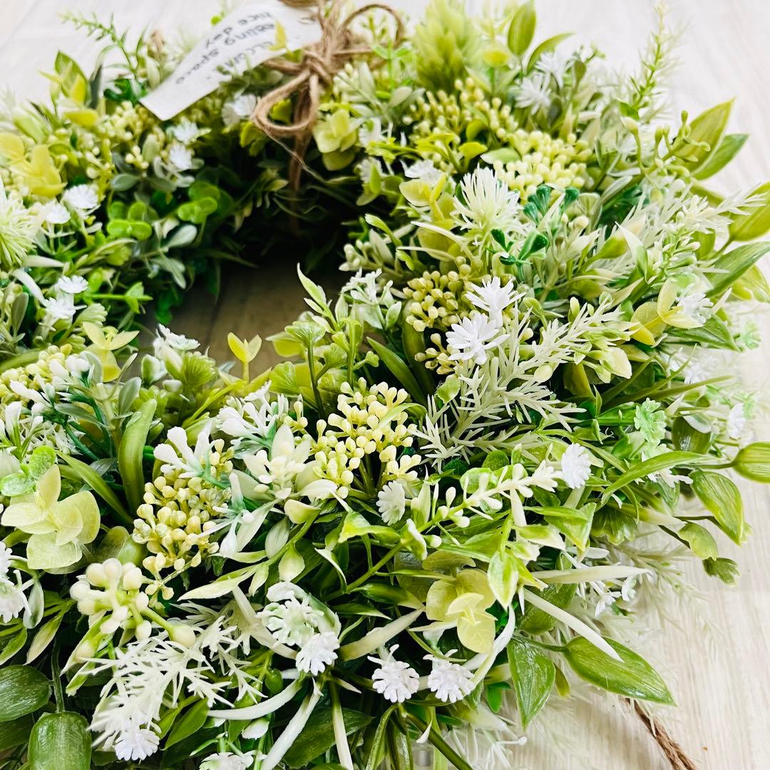 ナチュラル グリーンリース ボタニカル フェイクグリーン 春まち 182