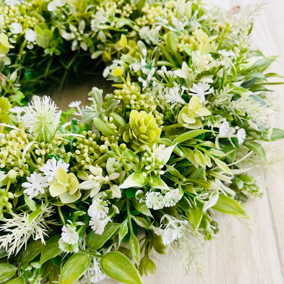 ナチュラル グリーンリース ボタニカル フェイクグリーン 春まち 182