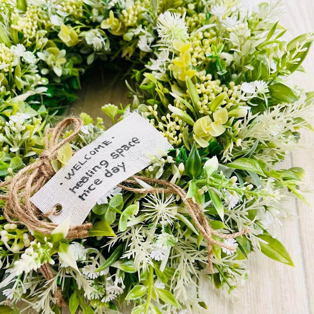 ナチュラル グリーンリース ボタニカル フェイクグリーン 春まち 182