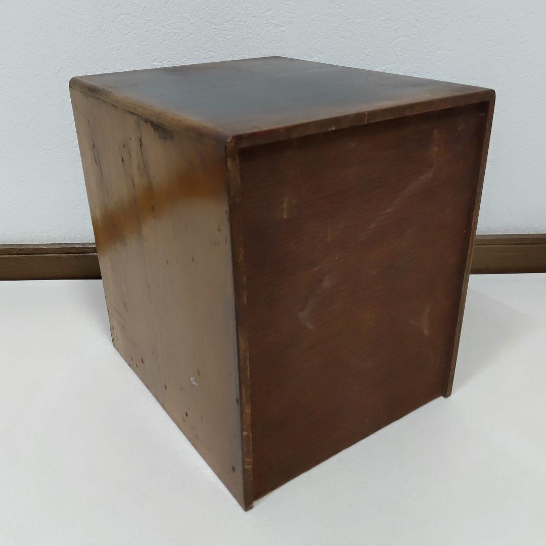 アンティーク古道具 引き出し4杯小引き出し レターケース ネームプレート付き